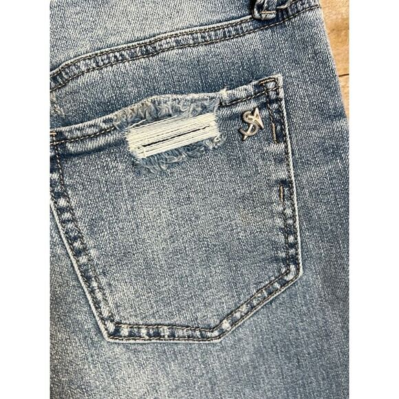 SPECIAL A JEANS HIGH RISE DISTRESSED RELAXED MEDIUM BOUTIQUE SKINNY JEANS SZ. 11 - Picture 6 of 8